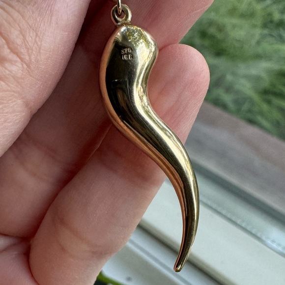 9K Cornicello Necklace - Picture 5 of 6